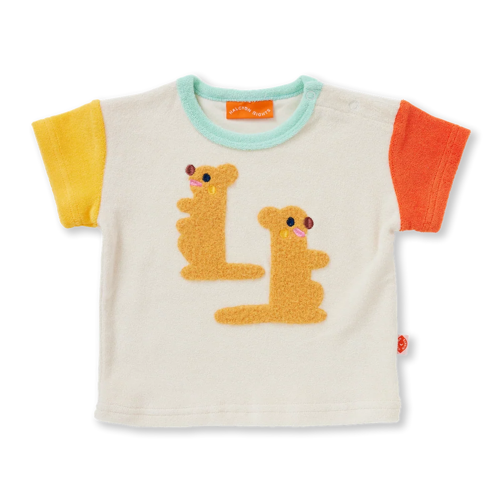 HALCYON NIGHTS TERRY TEE ZOO CREW CREAM