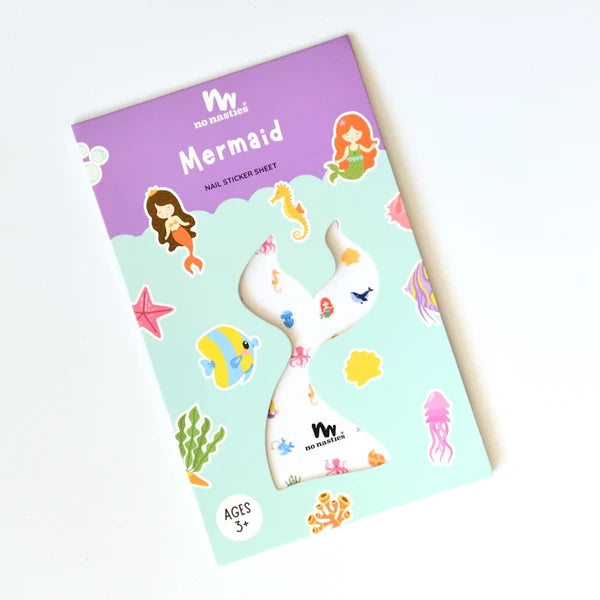 NO NASTIES MERMAID THEMED NAIL STICKERS