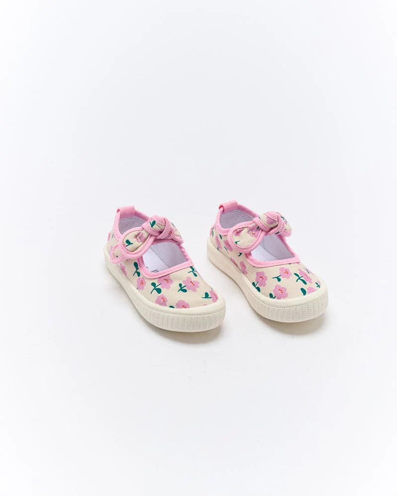 WALNUT MILLIE CANVAS POPPIES