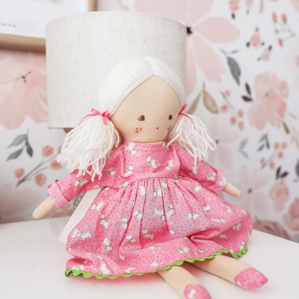 ALIMROSE MATILDA DOLL PINK PUPPIES 45CM