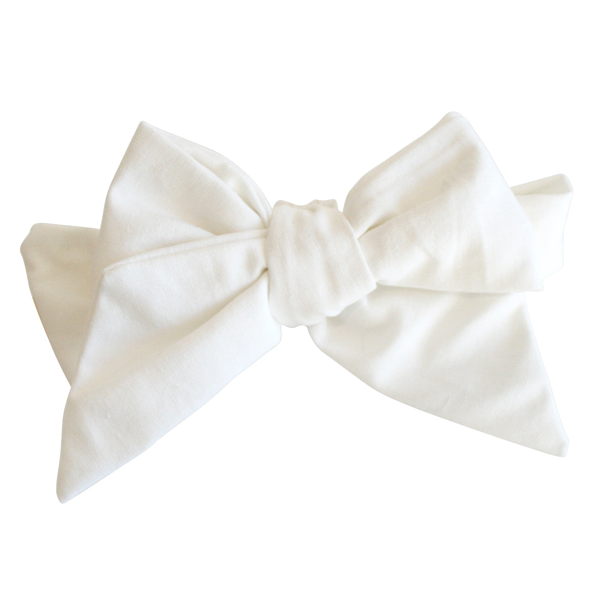 ALIMROSE LINEN HEAD BOW IVORY