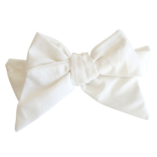 ALIMROSE LINEN HEAD BOW IVORY