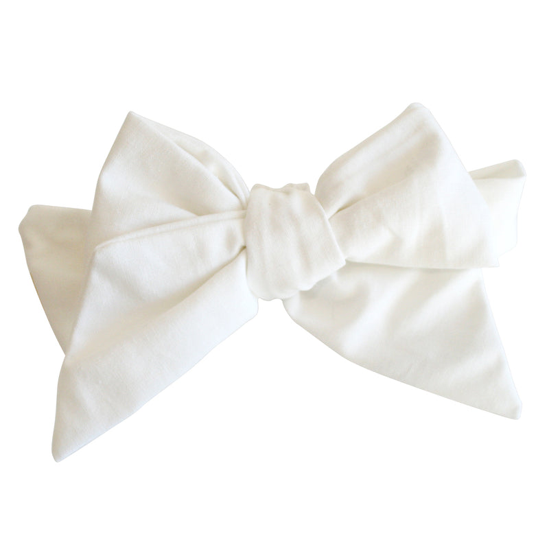 ALIMROSE LINEN HEAD BOW IVORY