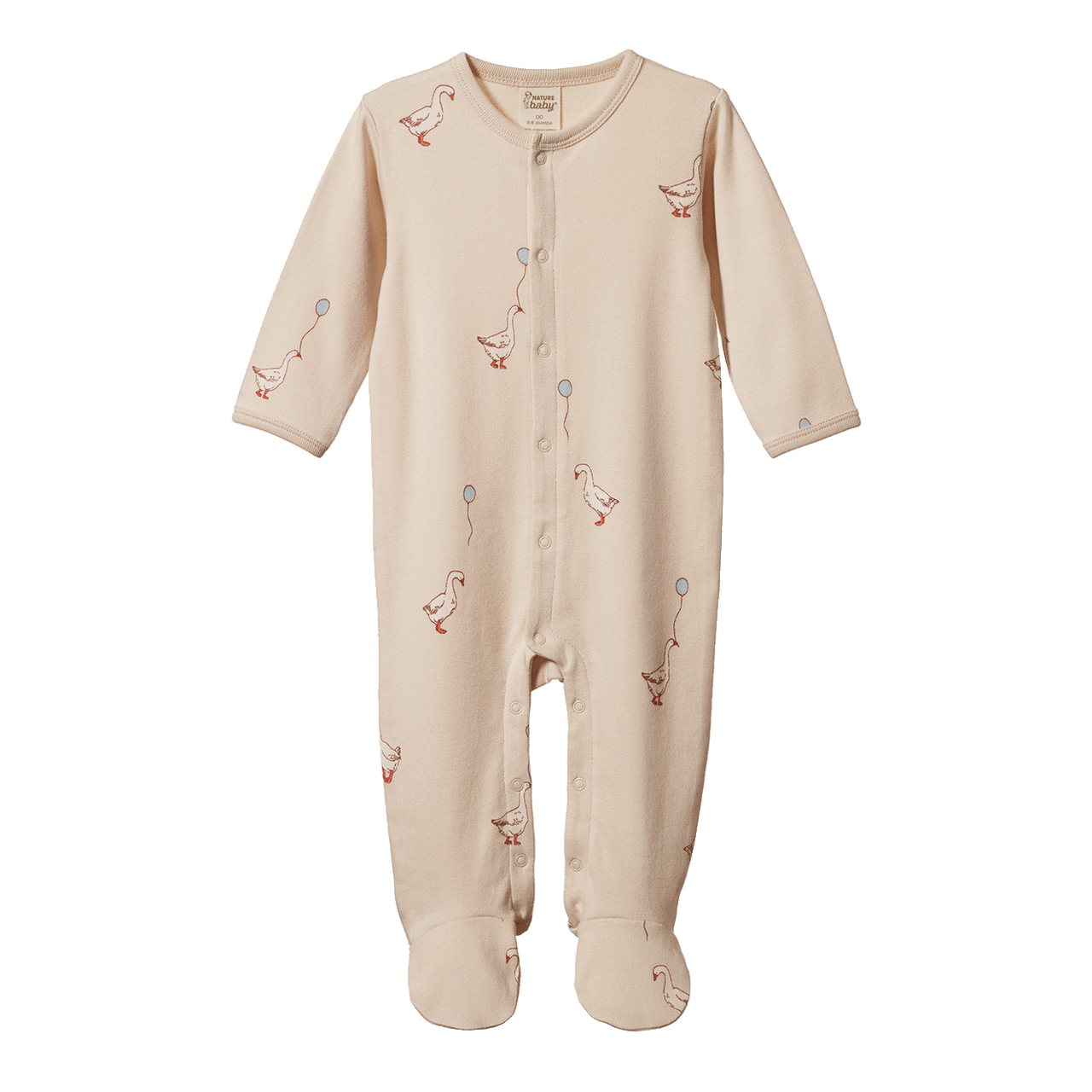 NATURE BABY STRETCH & GROW GOOSE LULLABY PRINT