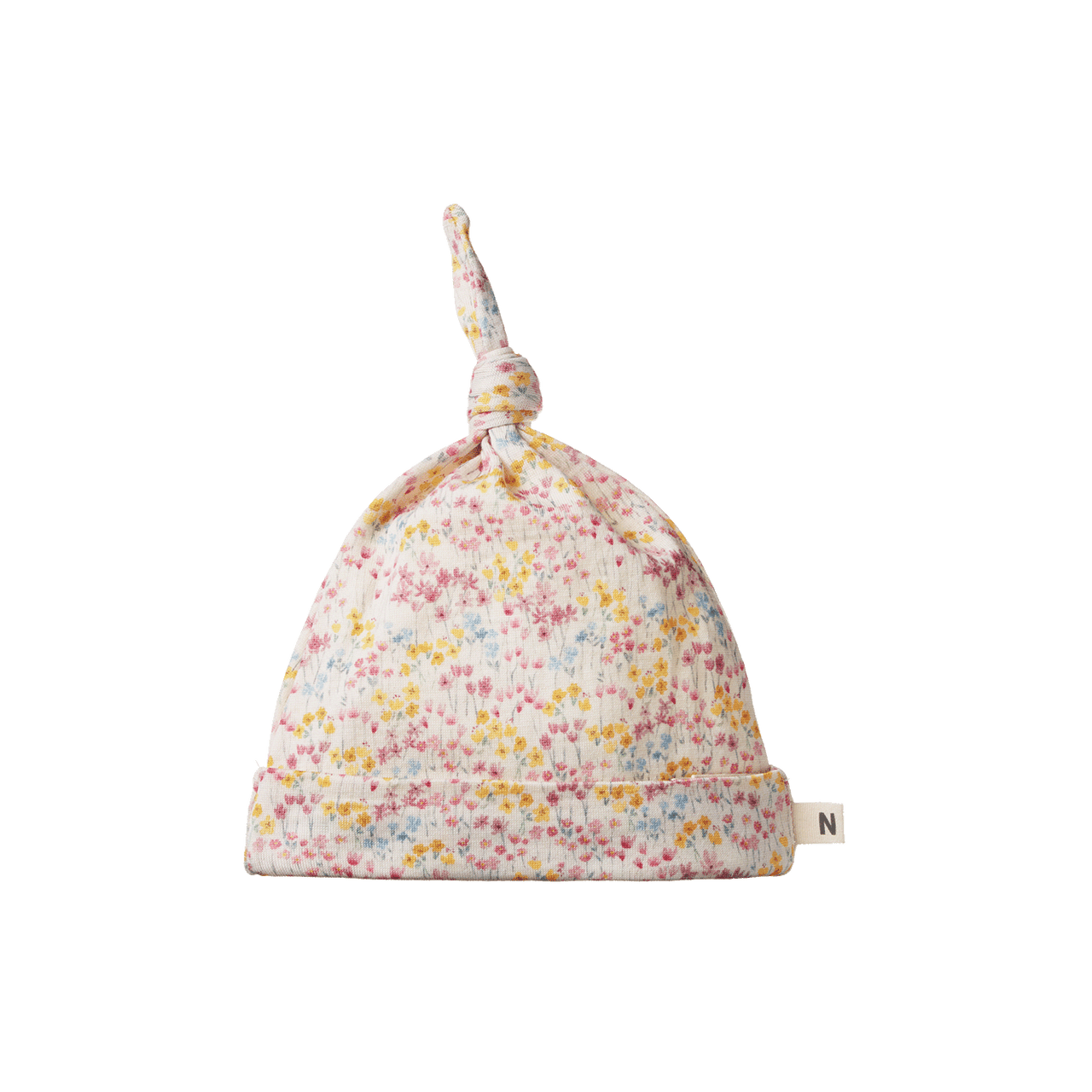 NATURE BABY COTTON KNOTTED BEANIE - WILDFLOWER MOUNTAIN