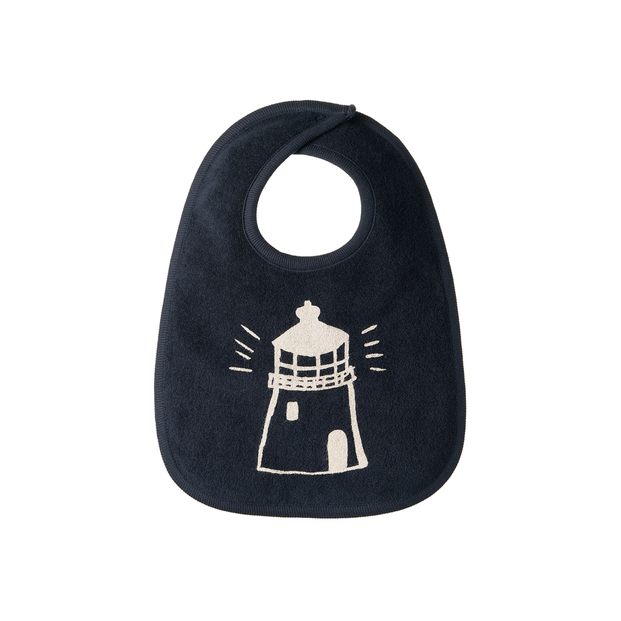 NATURE BABY REVERSIBLE BIB LIGHTHOUSE PRINT