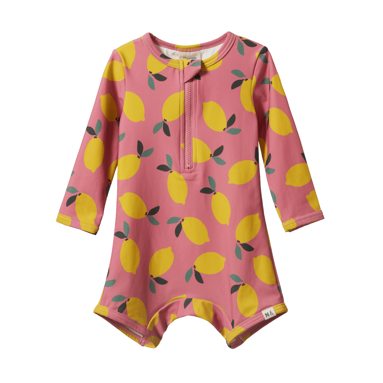 NATURE BABY ONE PIECE BATHING TRUNKS - LEMMONY ROSE