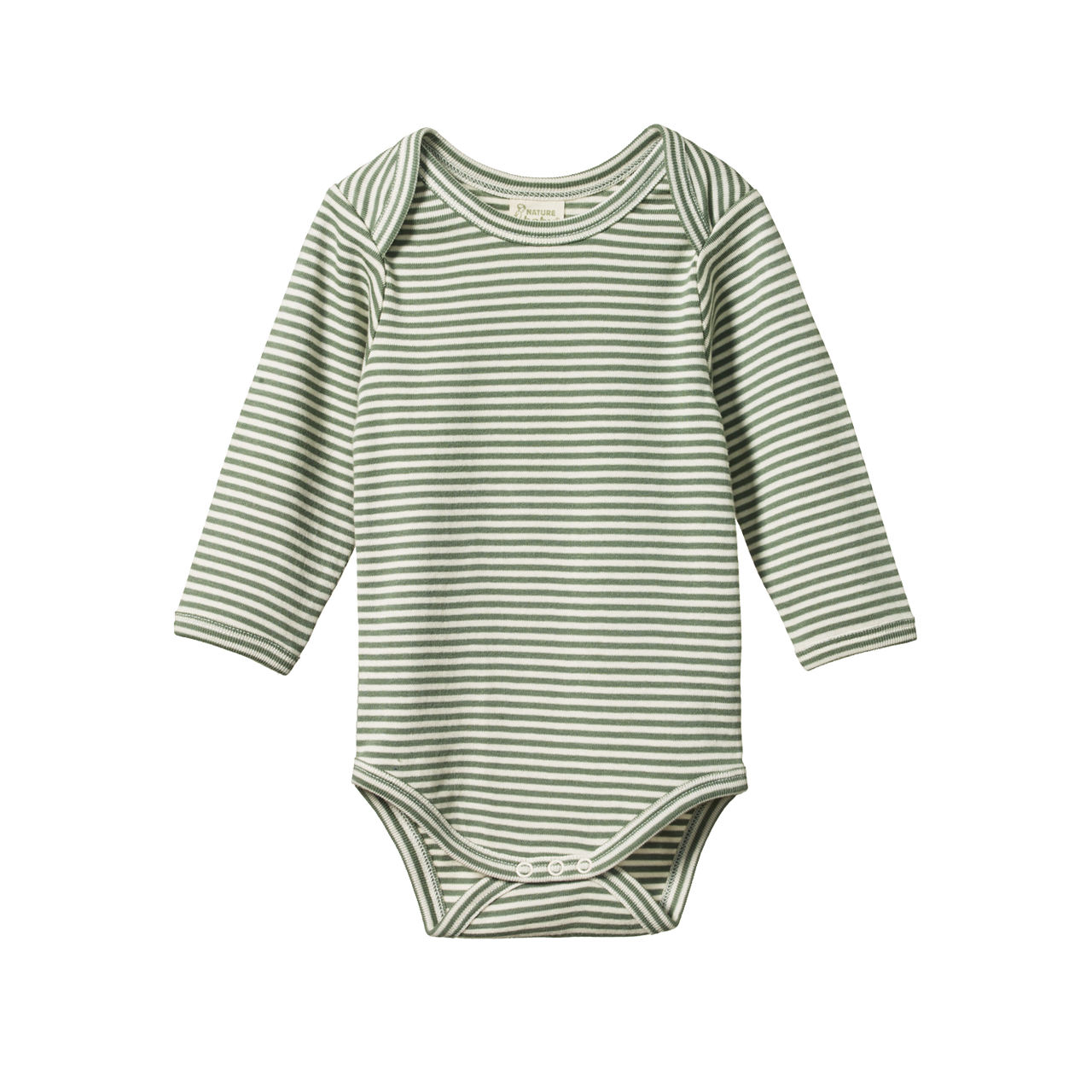 NATURE BABY LONG SLEEVE BODYSUIT NETTLE SAILOR STRIPE