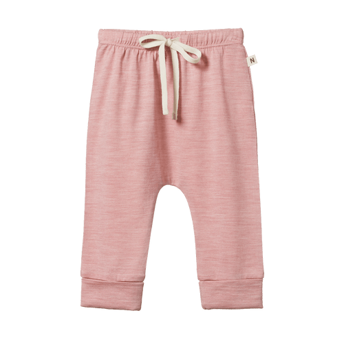NATURE BABY DRAWSTRING PANTS MAUVE