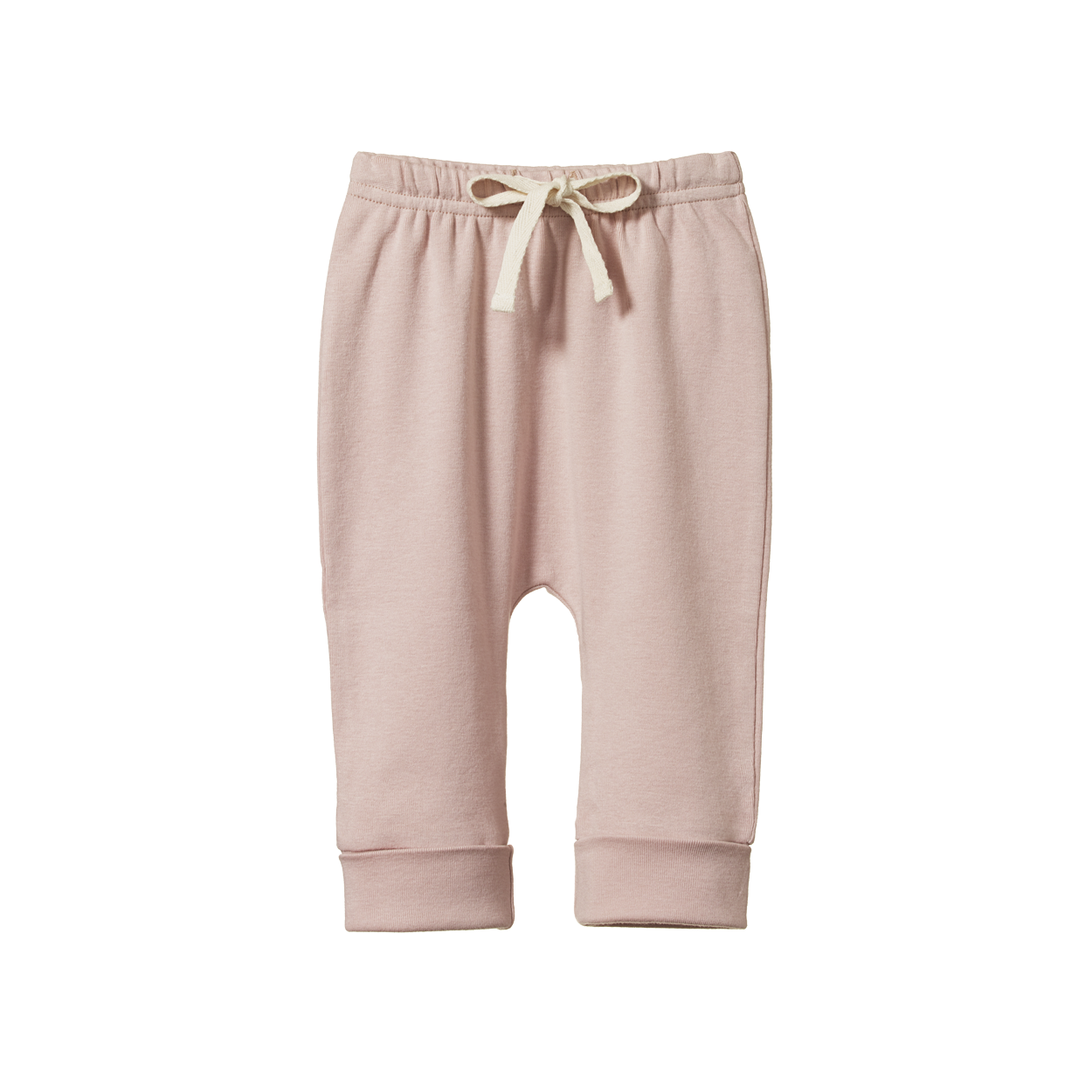 NATURE BABY DRAWSTRING PANTS ROSE BUD