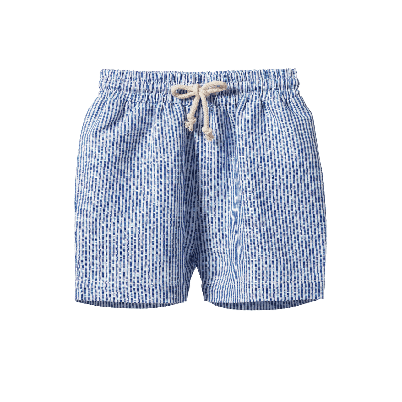 NATURE BABY JAMES SHORTS BLUE LINEN STRIPE