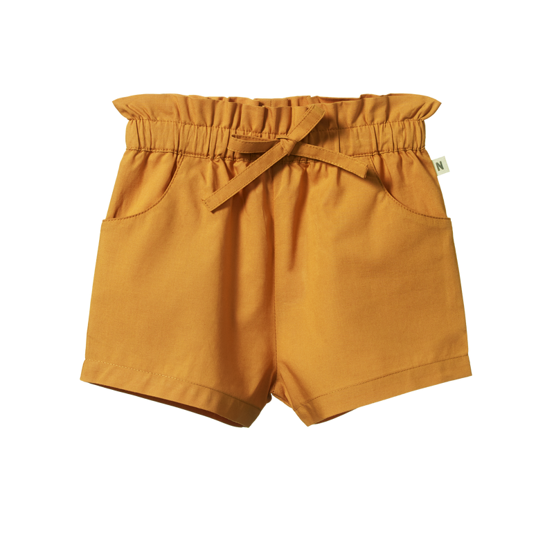 NATURE BABY ORCHARD SHORTS-STRAW