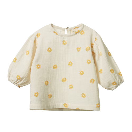 NATURE BABY ELODIE BLOUSE CHAMOMILE NATURAL PRINT