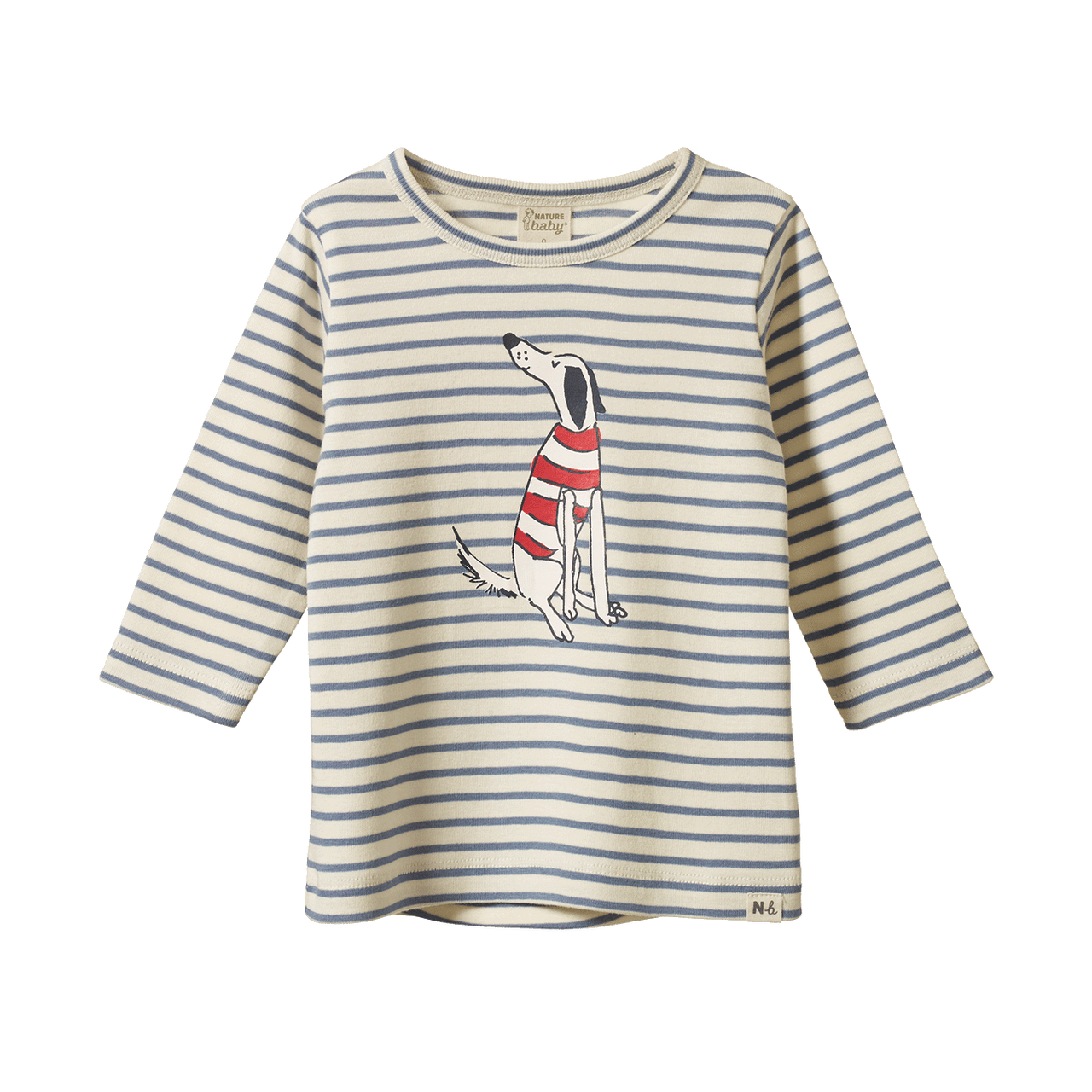 NATURE BABY LONG SLEEVE RIVER TEE BEST FRIEND STRIPE