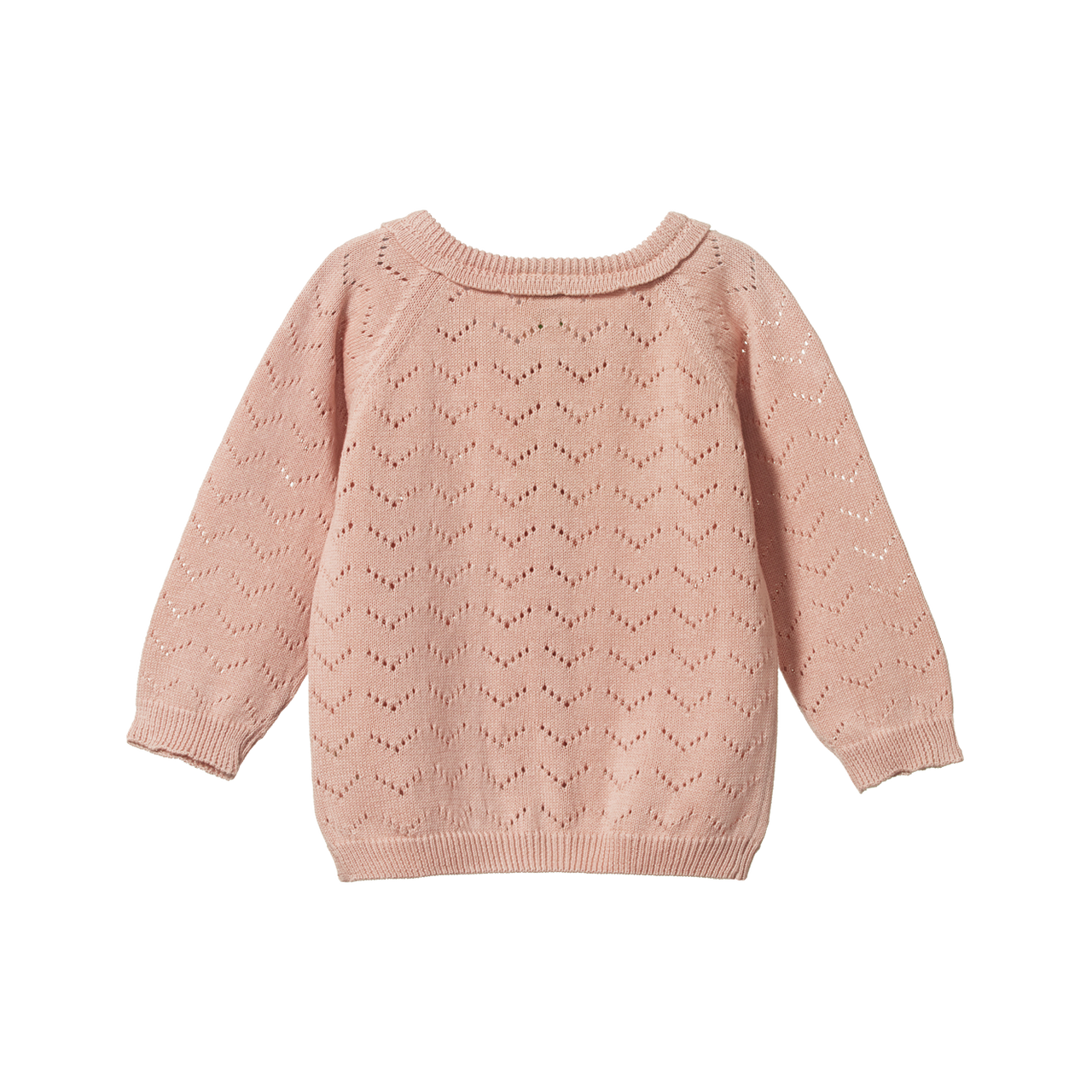 NATURE BABY PIPER CARDIGAN ROSE BUD POINTELLE