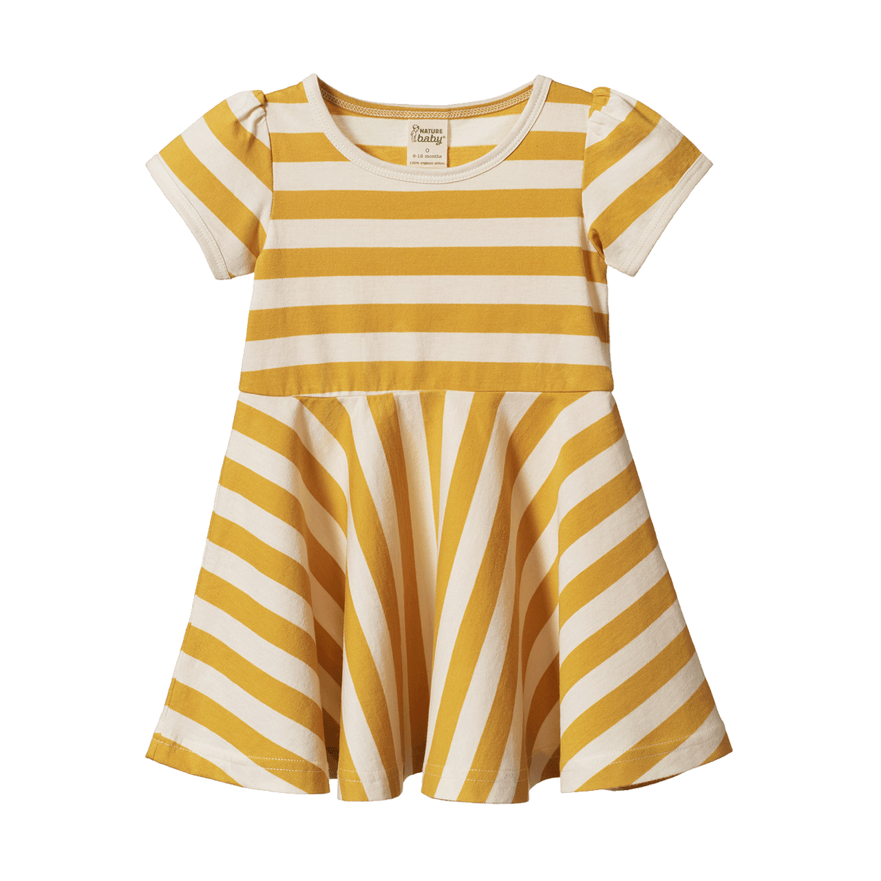 NATURE BABY SEASIDE DRESS GOLDEN SEA STRIPE