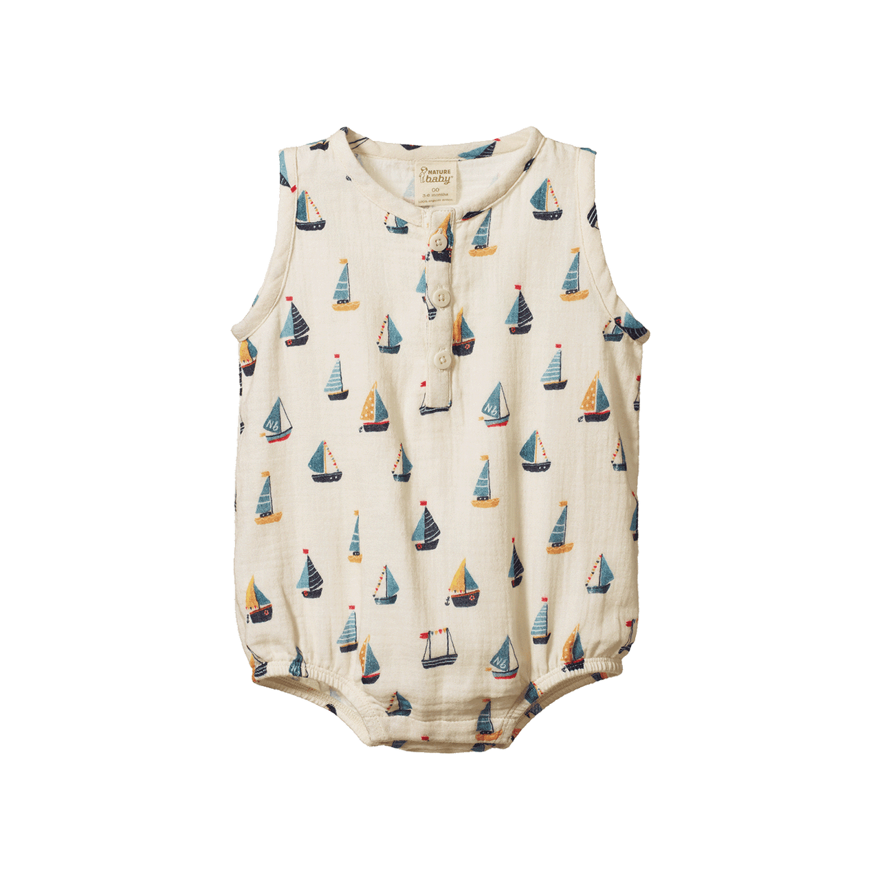 NATURE BABY CEDAR SUIT MUSLIN REGATTA PRINT