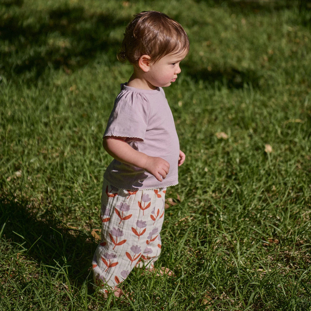 NATURE BABY DAPHNE PANTS MUSLIN FLEURETTE PRINT