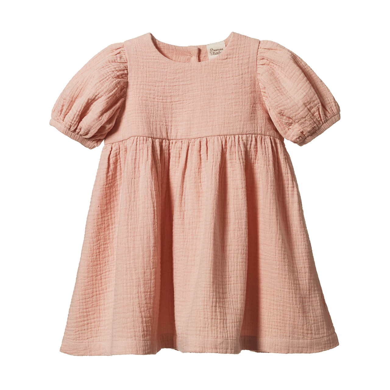NATURE BABY ALBERTINE MUSLIN DRESS ROSE DUST