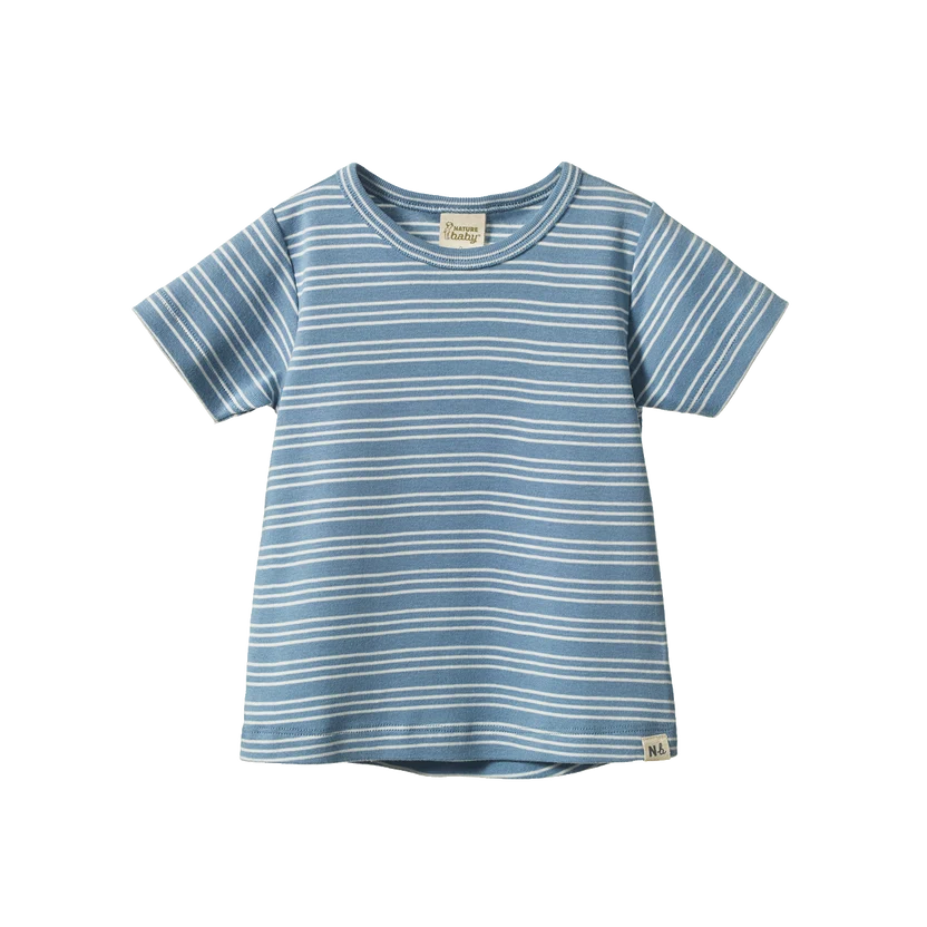 NATURE BABY RIVER TEE BLUE STRIPE TRIO