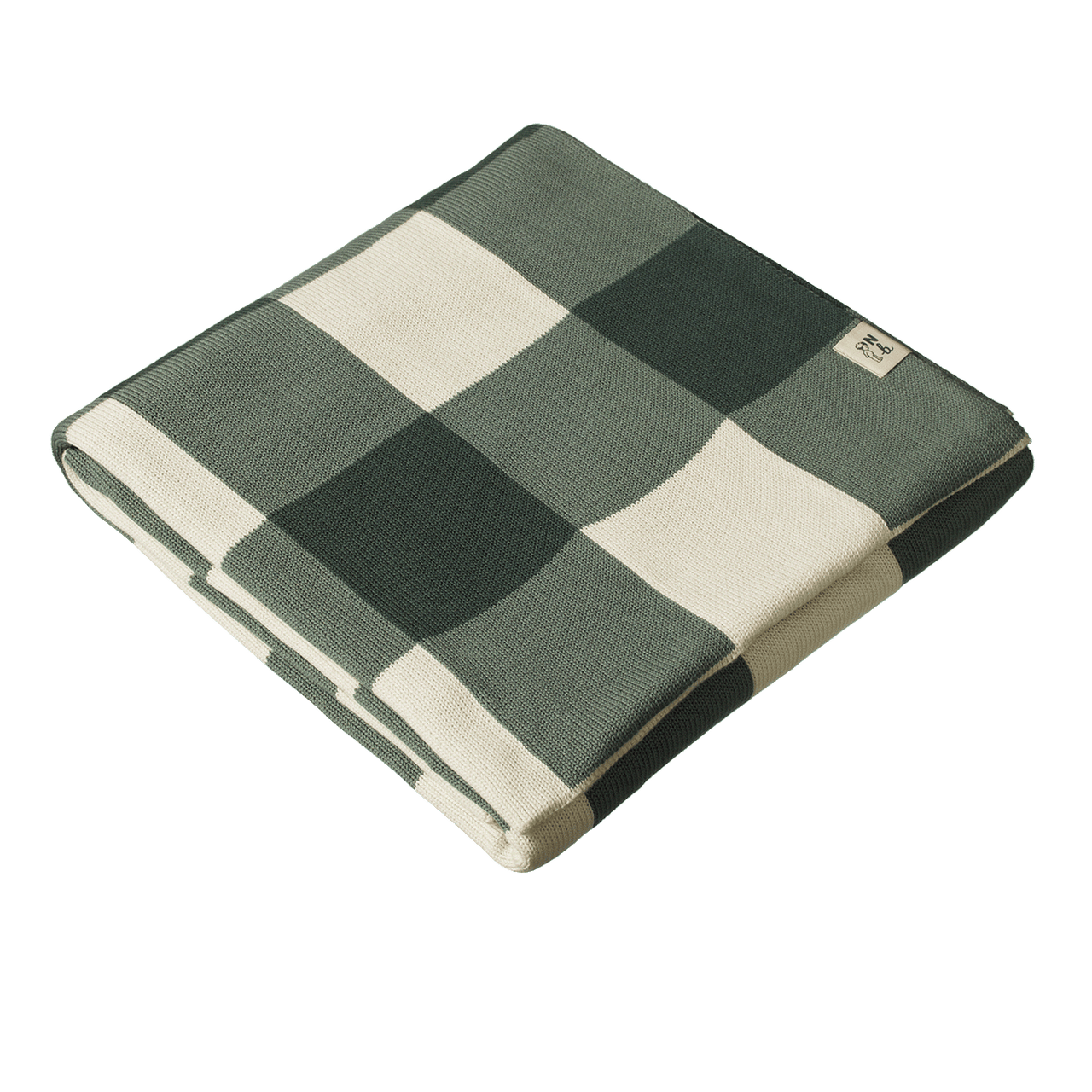 NATURE BABY DUNE COT BLANKET THYME CHECK
