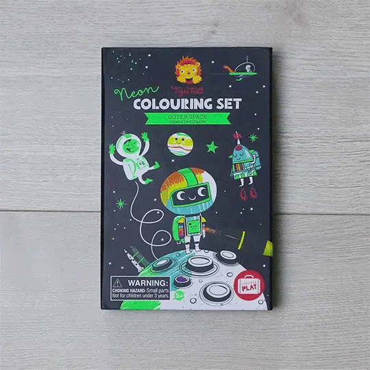 NEON COLOURING SET - OUTER SPACE
