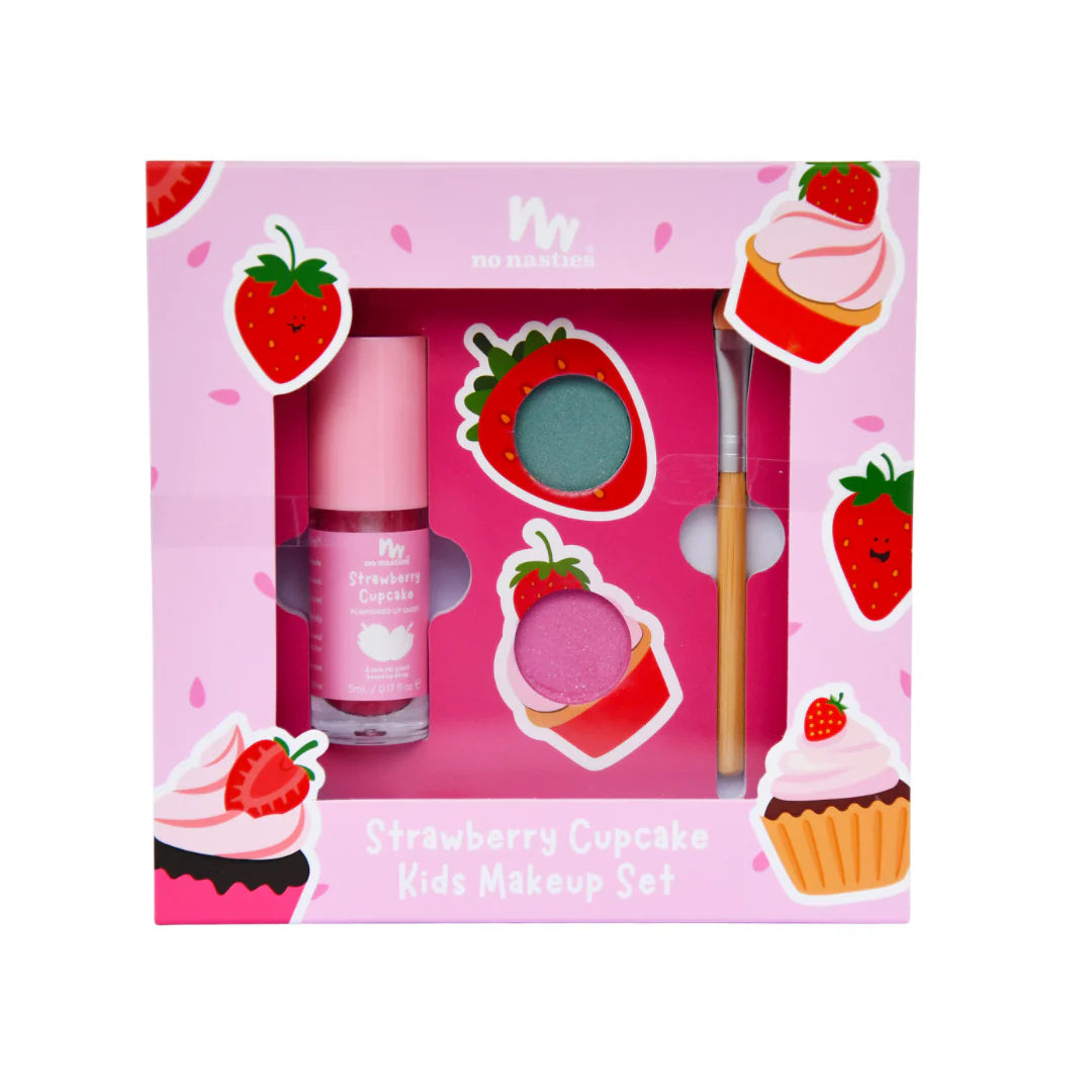 NO NASTIES STRAWBERRY CUPCAKE NATURAL MAKEUP SET