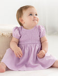 KYND BABY SHORT SLEEVE LINEN DRESS - ORCHID