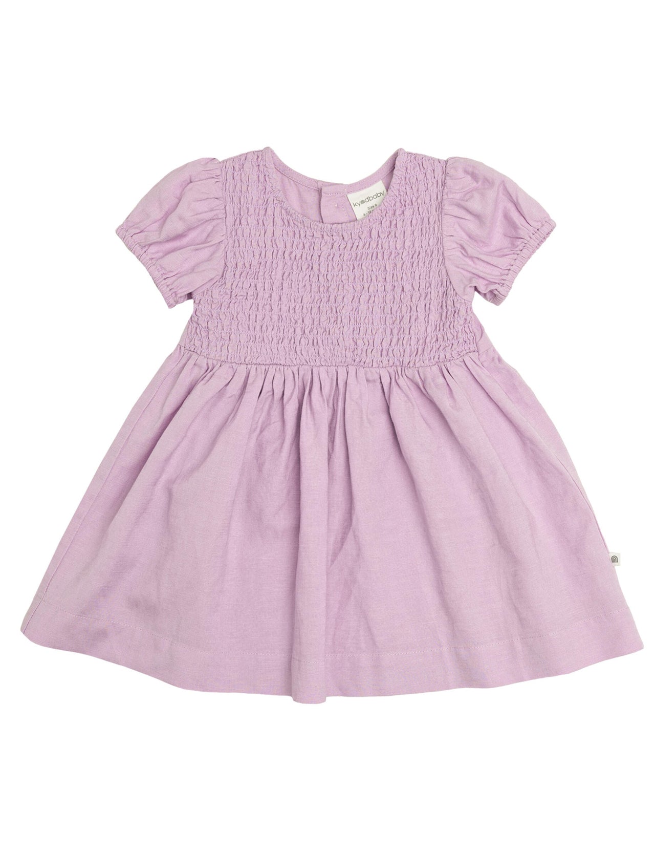 KYND SHORT SLEEVE LINEN DRESS - ORCHID