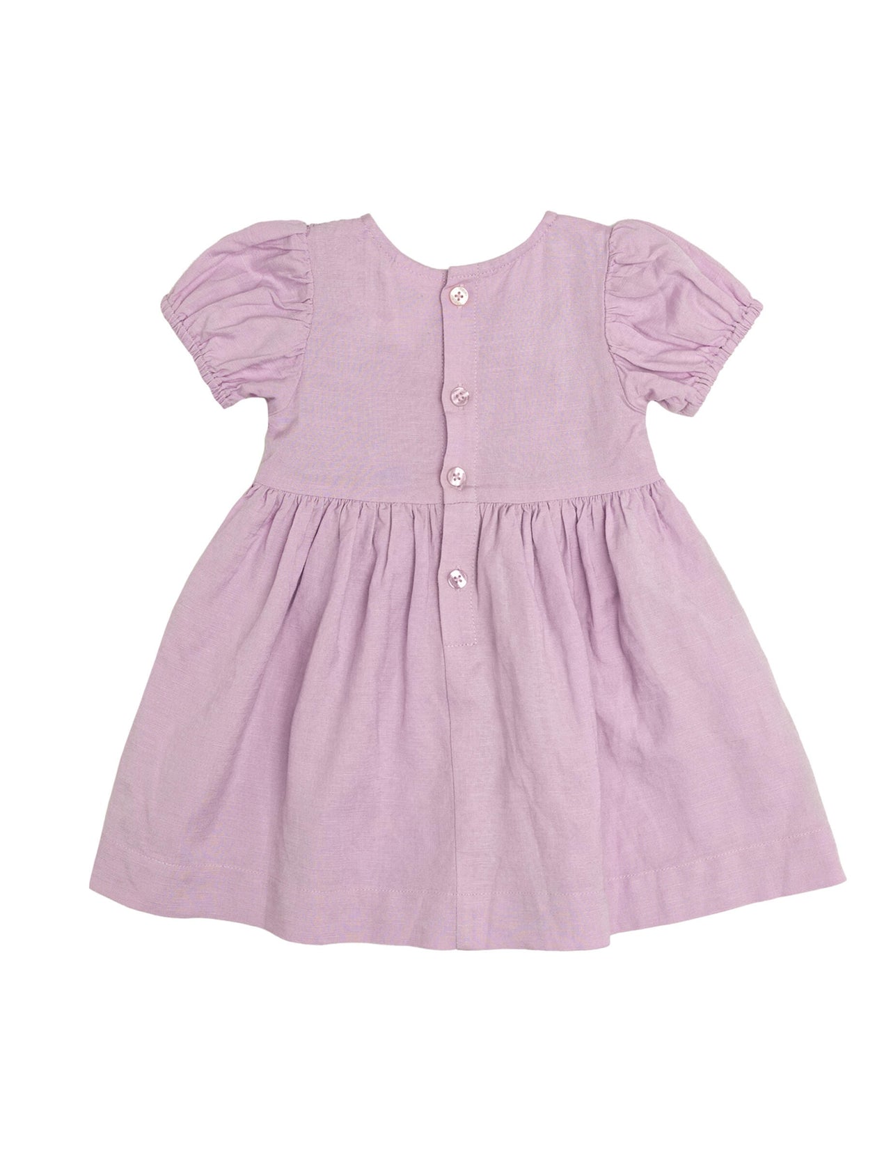 KYND SHORT SLEEVE LINEN DRESS - ORCHID
