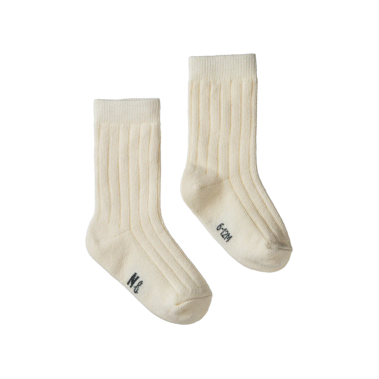 NATURE BABY ORGANIC COTTON RIB SOCKS OATMEAL MARL