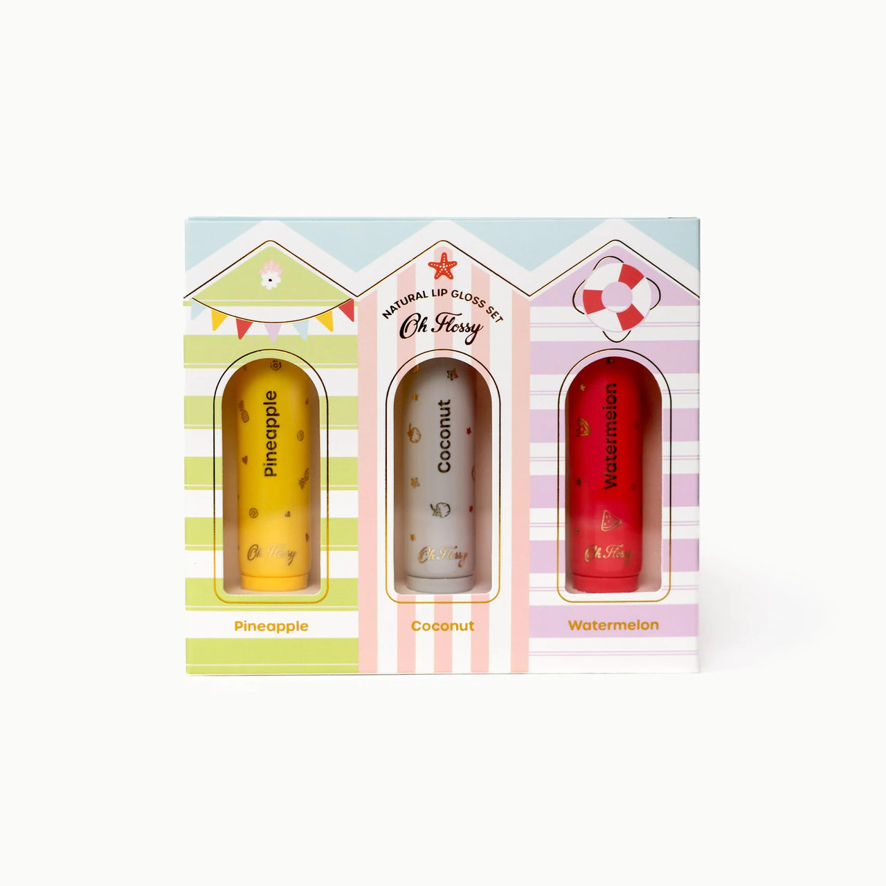 OH FLOSSY BEACH CLUB NATURAL LIP GLOSS SET