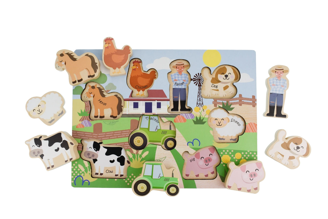 AUSSIE FARM ANIMAL WOODEN CHUNKY PUZZLE