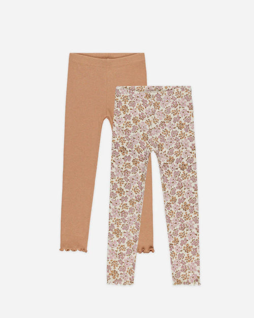 RYLEE & CRU PLAY X PLAY RIBBED LEGGING SET / WILDFLOWER GRAPEFRUIT