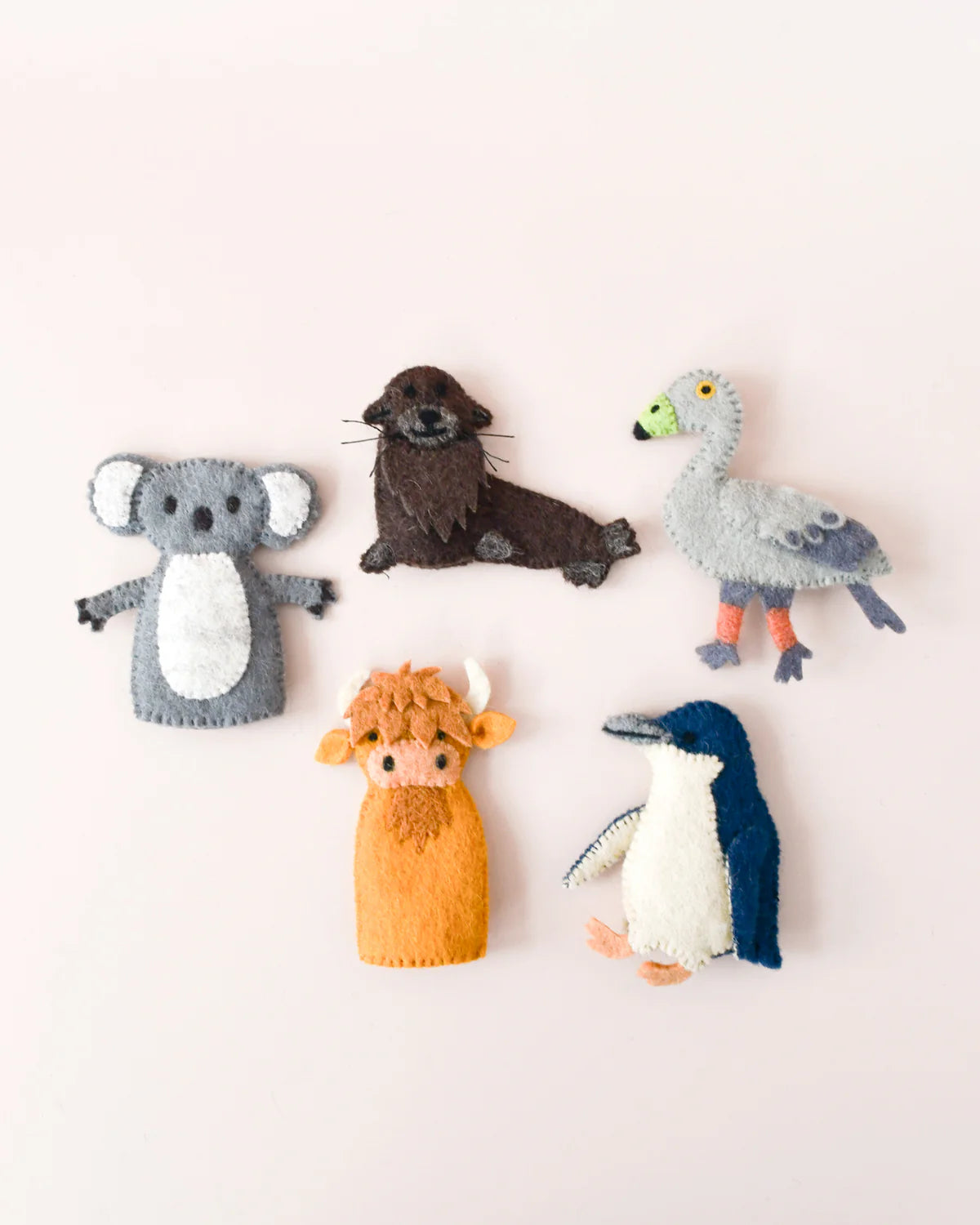 TARA TREASURES AUSTRALIAN PHILLIP ISLAND ANIMALS FINGER PUPPET SET