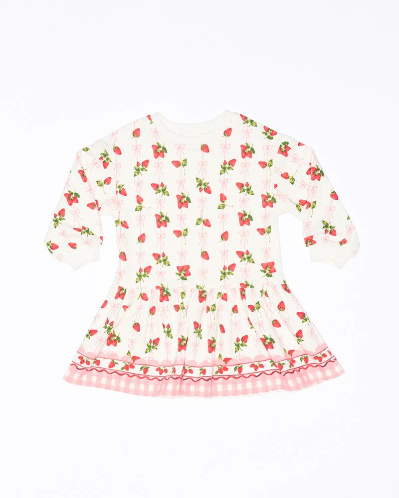 WALNUT POPPY SWEATER DRESS STRAWBERRIES AND CREAM