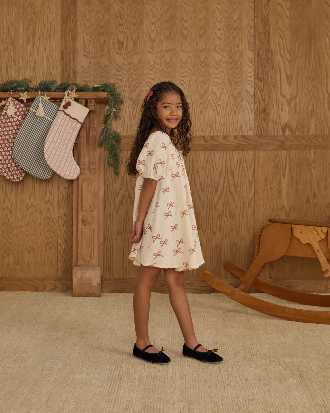 RYLEE & CRU SABRINA MINI DRESS RUBY BOWS