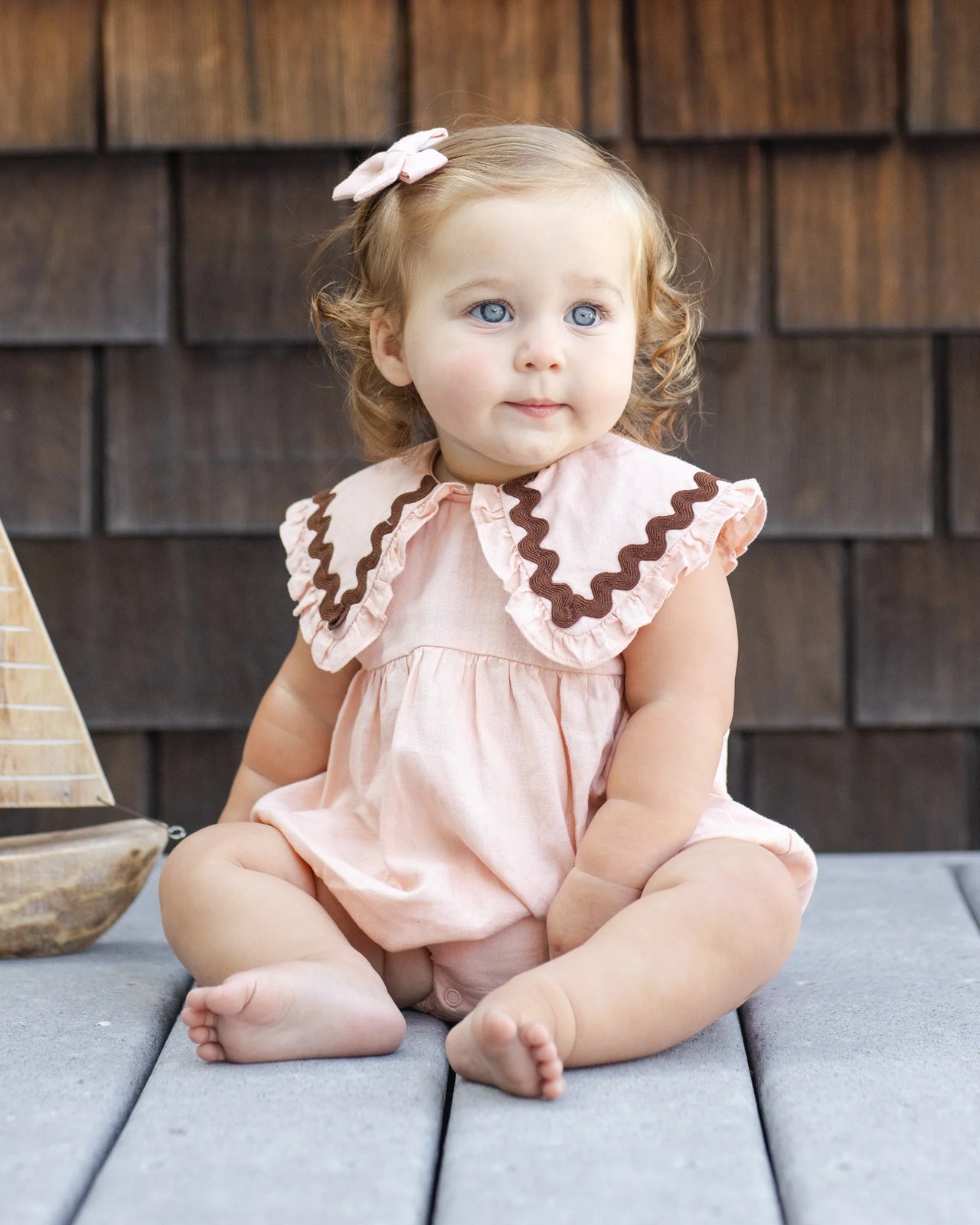 RYLEE & CRU COVE ROMPER BLUSH