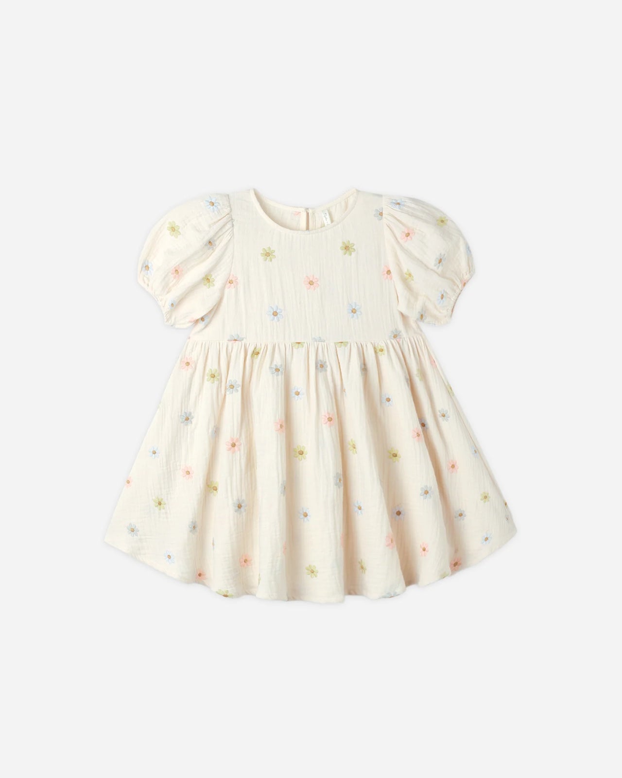 RYLEE & CRU MARLEY DRESS EMBROIDERED DAISIES NATURAL