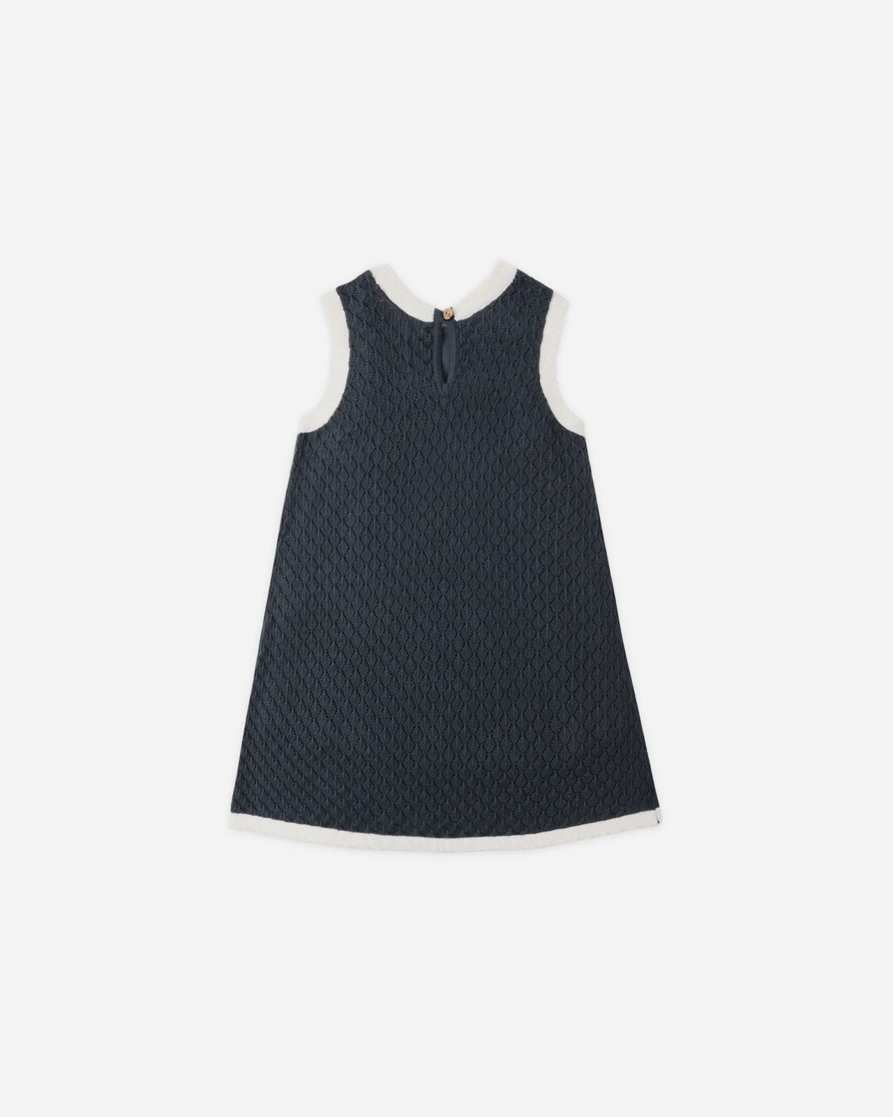 RYLEE & CRU CROCHET TANK MINI DRESS NAVY
