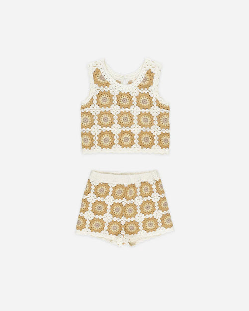 RYLEE & CRU CROCHET TANK SET / MARIGOLD DAISY
