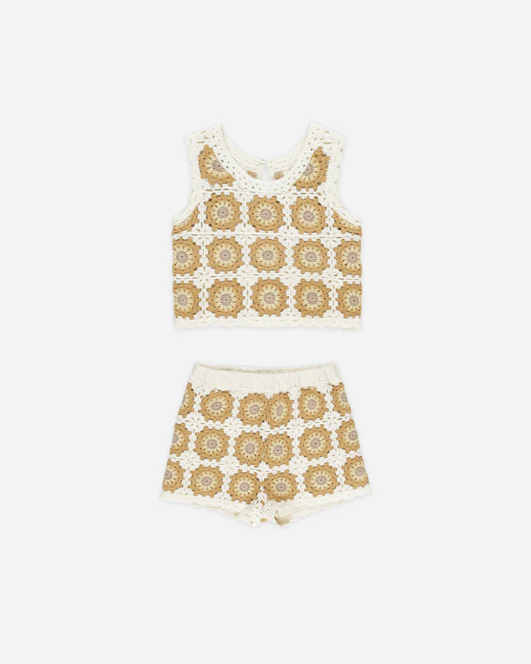 RYLEE & CRU CROCHET TANK SET / MARIGOLD DAISY