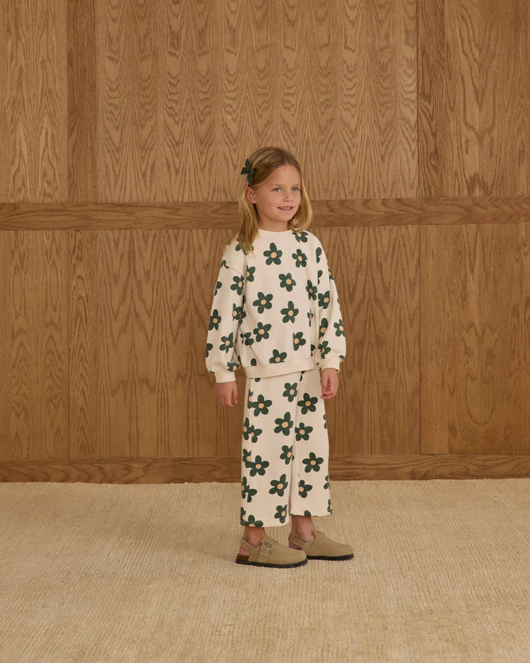 RYLEE & CRU WIDE LEG SWEATPANT - DAISY