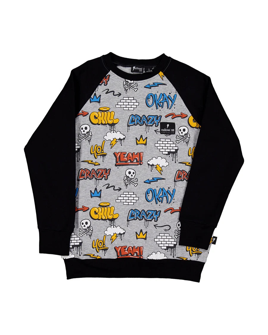 RADICOOL GRAFFITI RAGLAN CREW