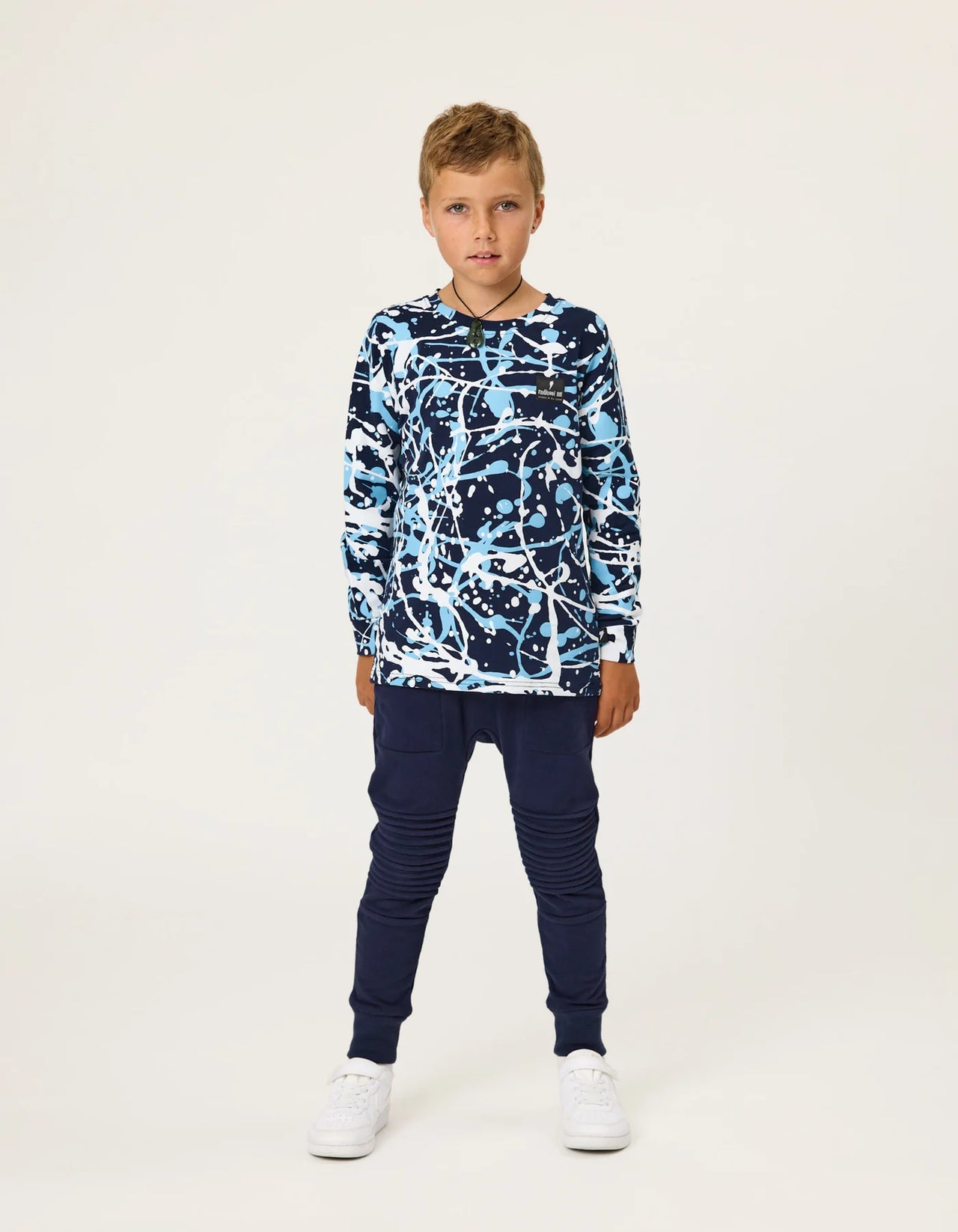 RADICOOL BLUE SPLATTER  LS TEE