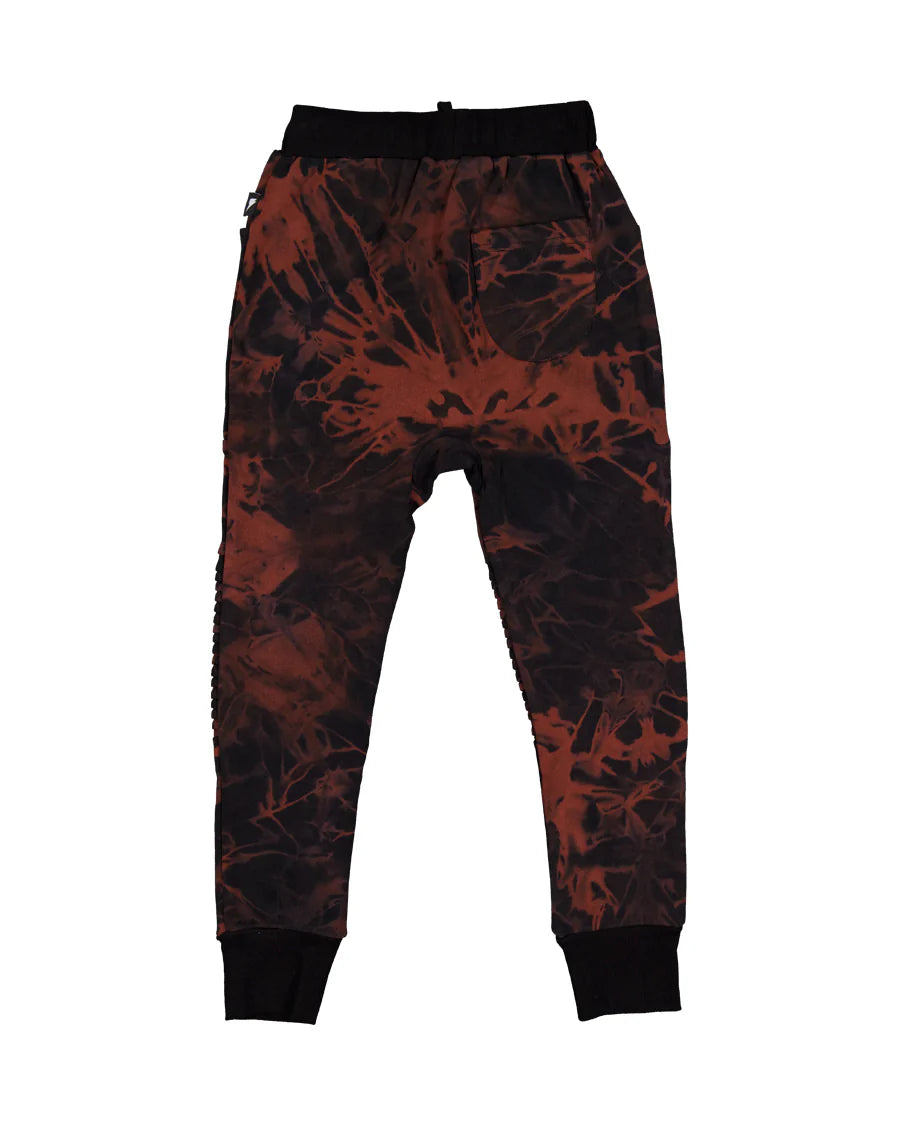 RADICOOL BLACK & RUST TIE DYE CAPTAIN PANT