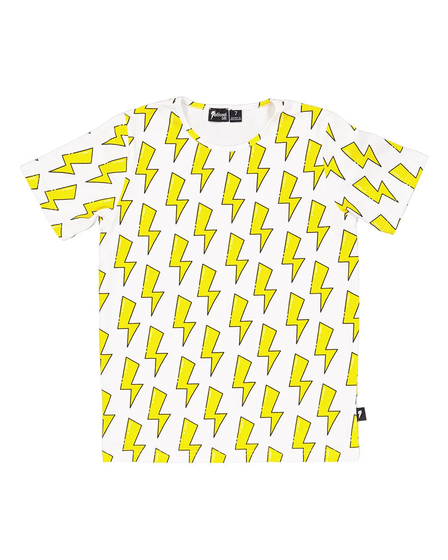 RADICOOL LIGHTNING TEE IN WHITE