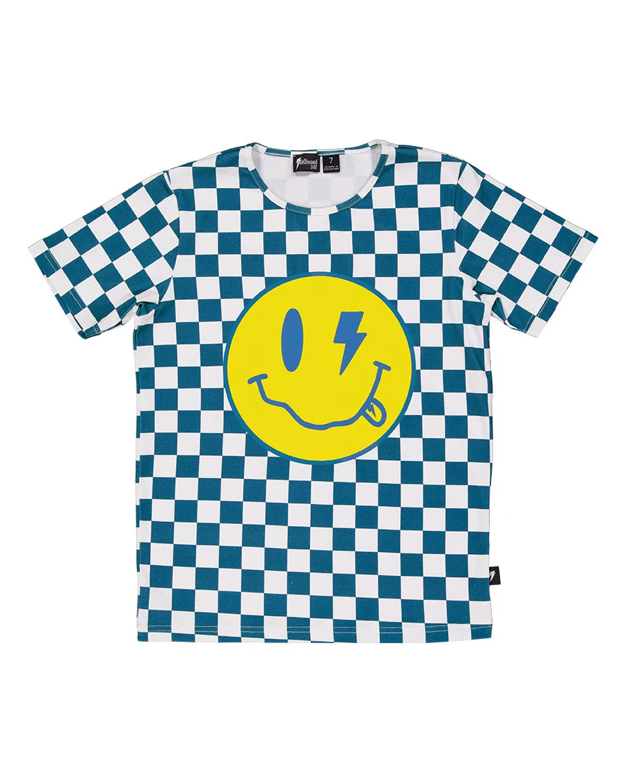 RADICOOL SMILEY CHEQUERBOARD TEE