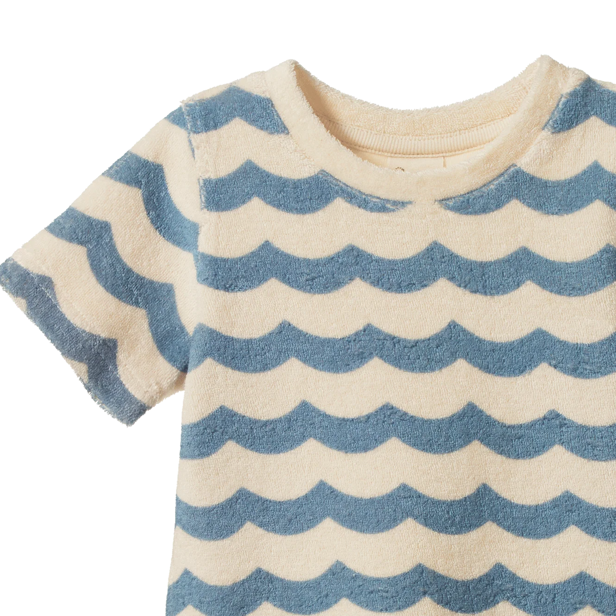 NATURE BABY RIVER TEE TERRY WAVES PRINT