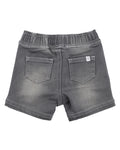 FOX & FINCH CHARCOAL KNIT DENIM SHORTS